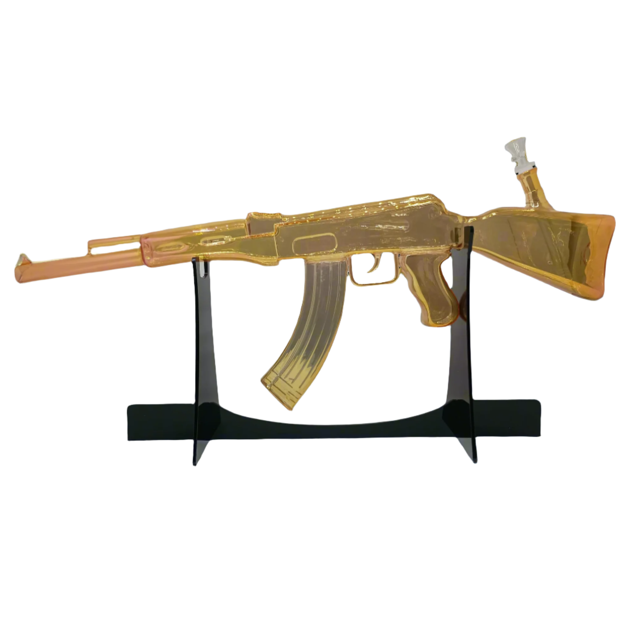 AK47-GLD-001 – Get Lost AK47 Glass Water Pipe (Gold)