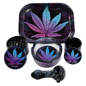 HP-GS-005 Get Lost Hand Pipe Gift Set – 5 in 1 (Cannabis Leaves)