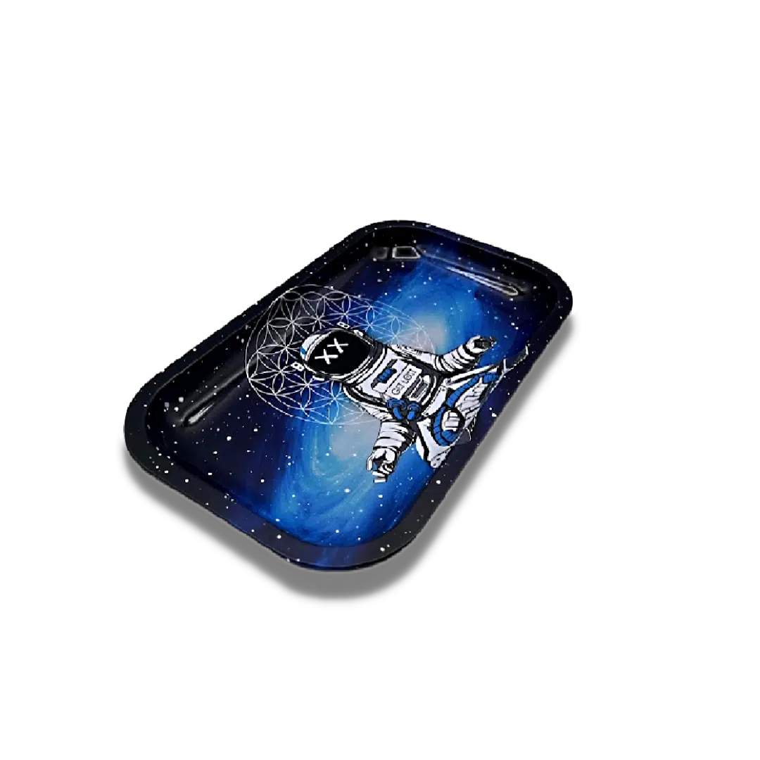 RT-3D-003 – Get Lost Rolling Tray with 3D Magnetic Lid – (Astronaut Meditating)