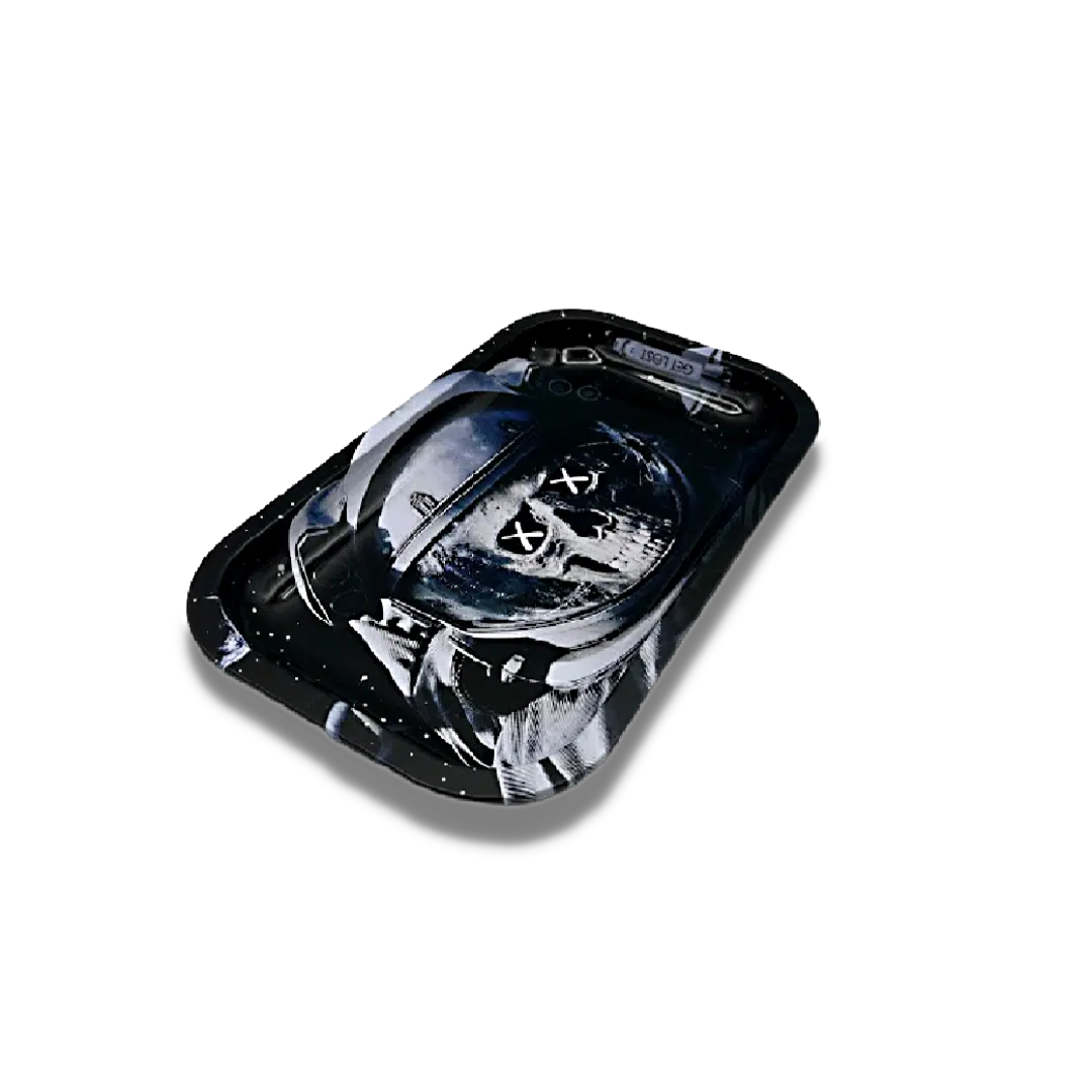 RT-3D-005 – Get Lost Rolling Tray with 3D Magnetic Lid – (Astronaut Skull Face)
