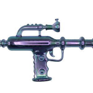 RGG-PLAT-004 - Get Lost RayGun Glass Water Pipe (Platinum)