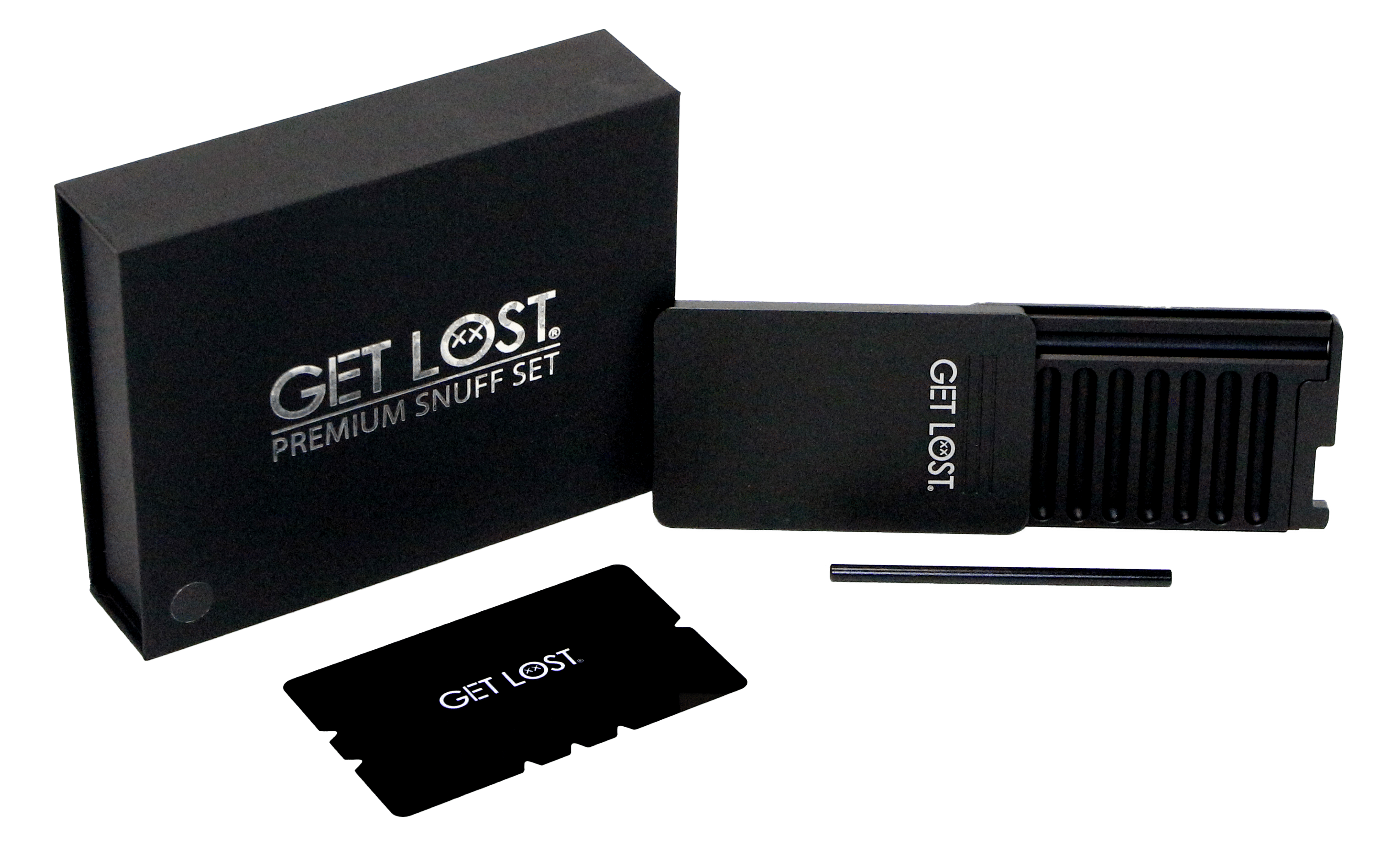 SW-BLK-001 Get Lost Premium Mini Snuff Wallet Set (Black)