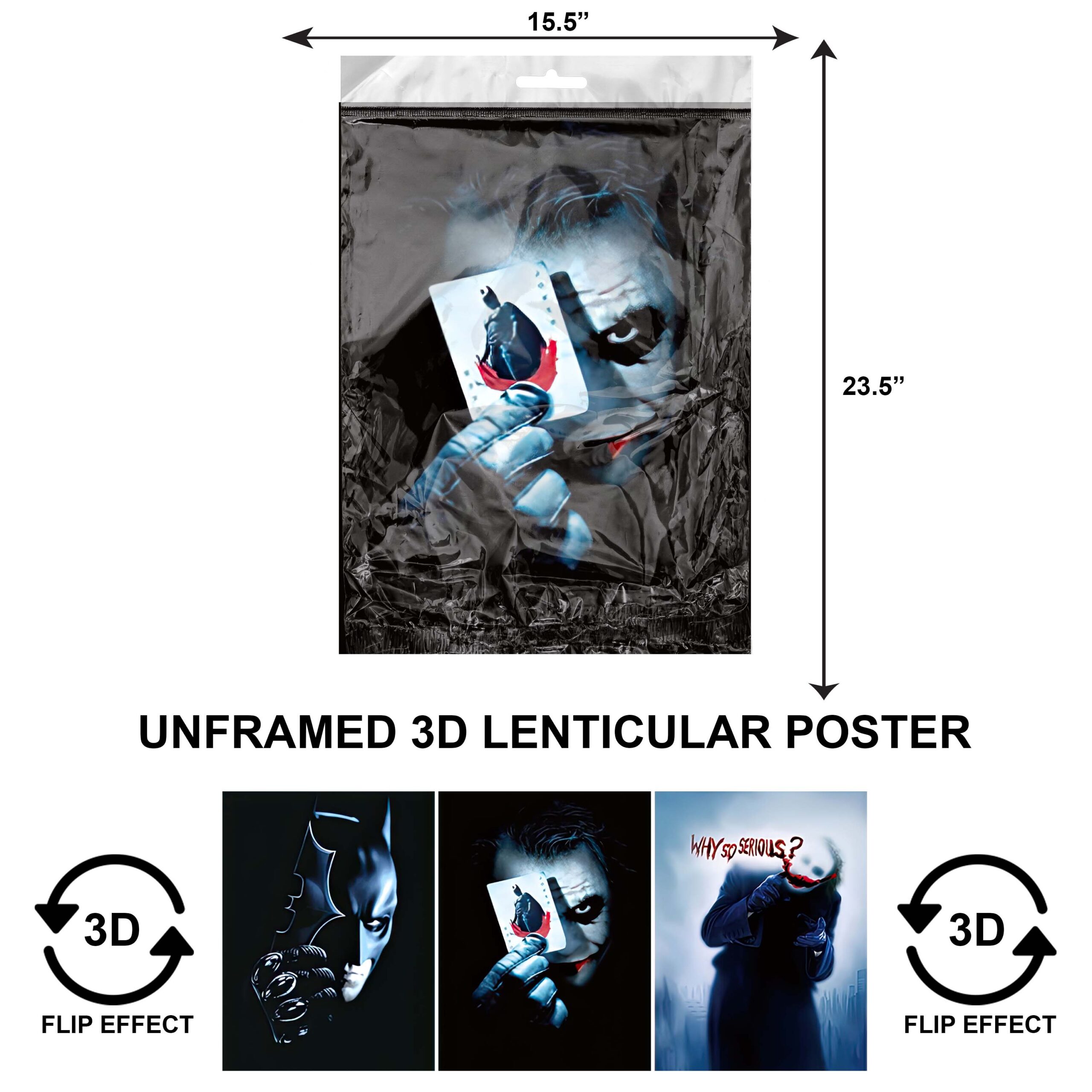 3DLPNF-019 Movie – The Joker and Batman Why So Serious Large UnFramed Poster