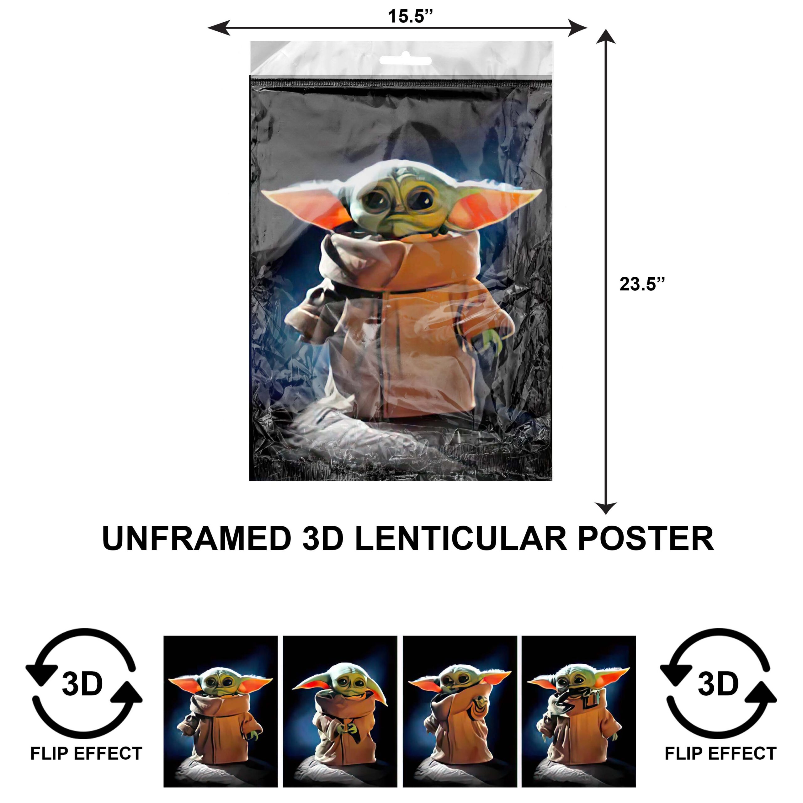 3DLPNF-020 Movie – Star Wars Grogu Baby Yoda Large UnFramed Poster