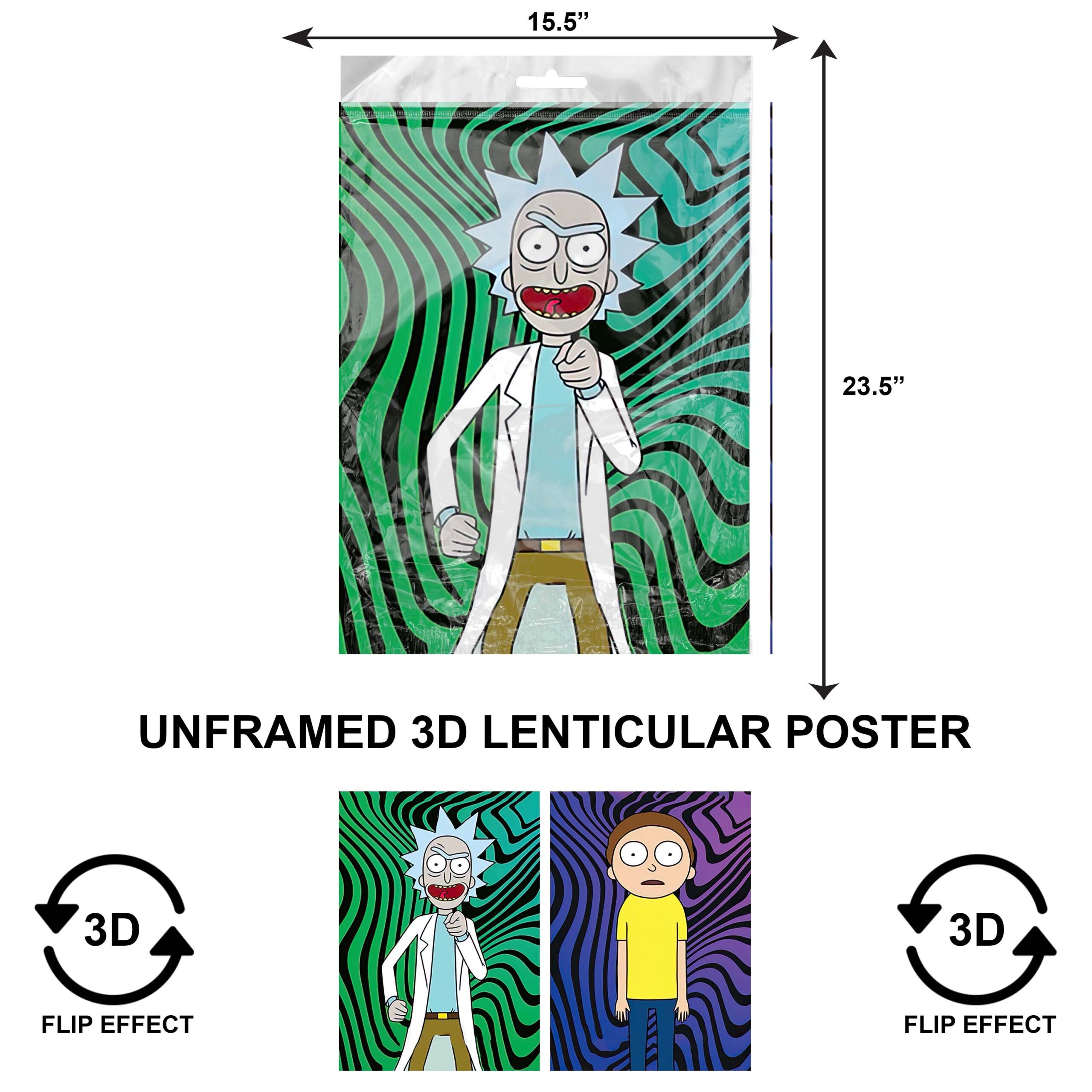 3DLPNF-026 Cartoon – Rick and Morty Large UnFramed Poster