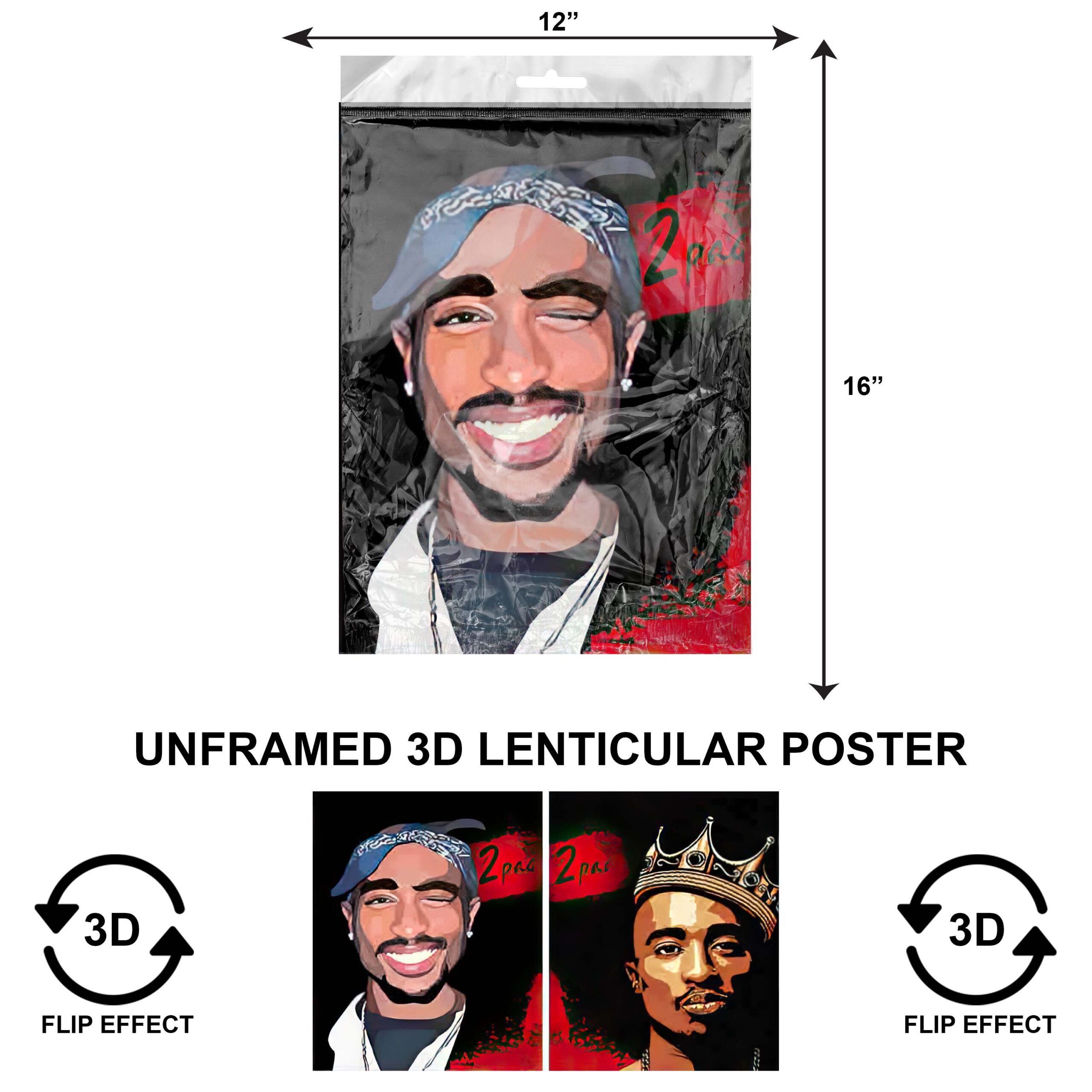 3DPNF-050 Music – 2-Pac UnFramed Poster