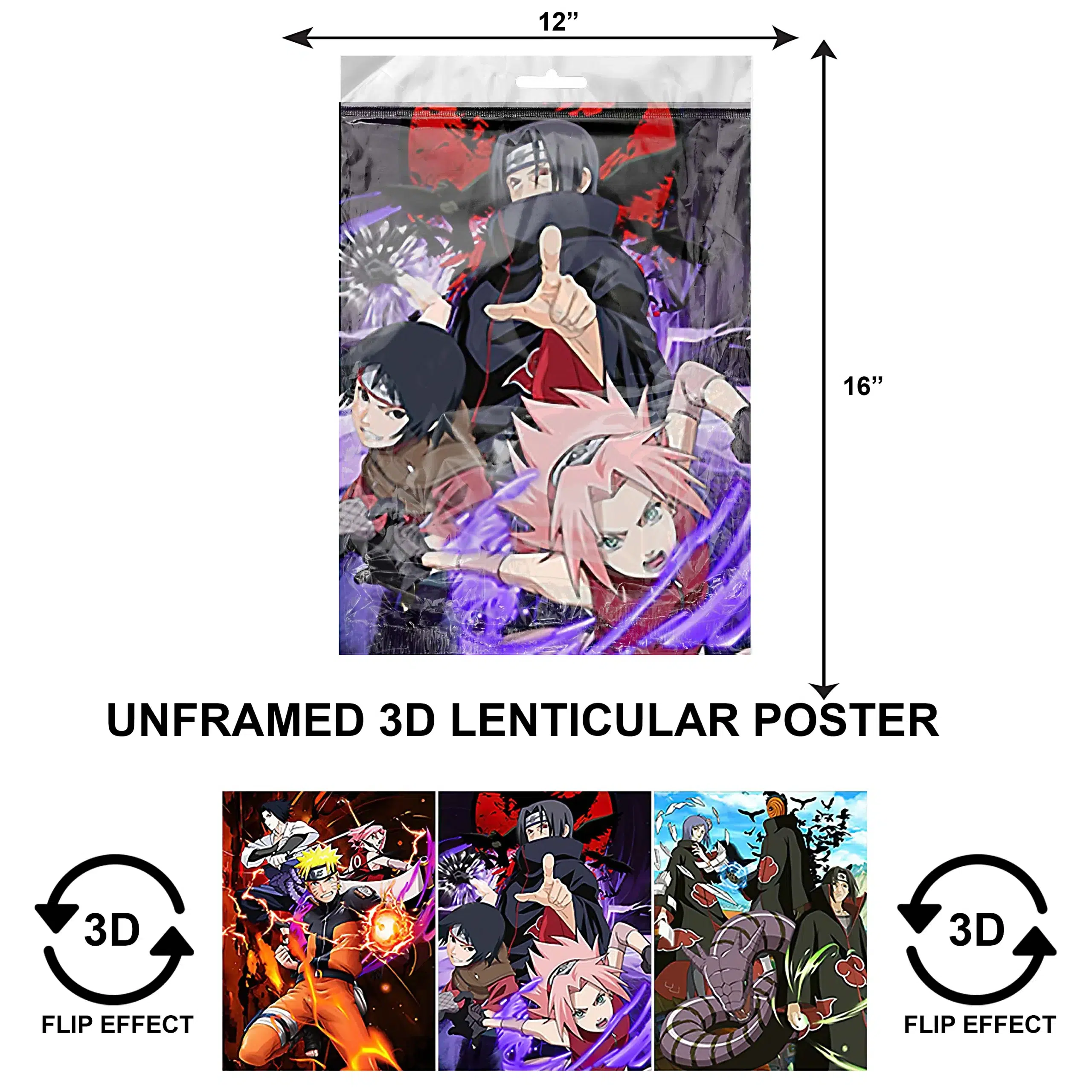 3DPNF-156 Anime – Naruto Shippudden UnFramed Poster