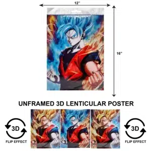 3DPNF-158 Anime - Blue Blonde Goku UnFramed Poster