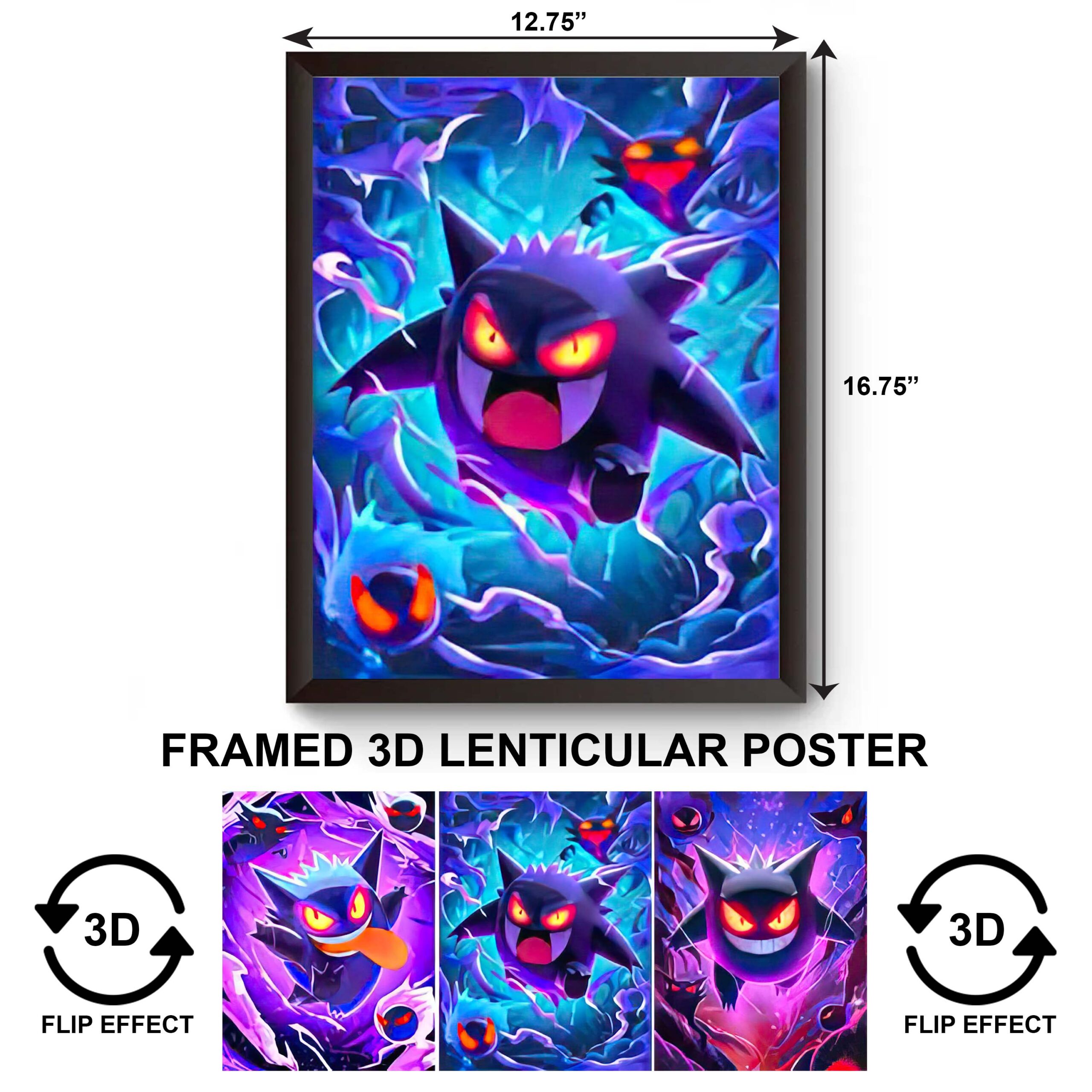 3DPWF-063 Anime – Pokemon Gengar Framed Poster