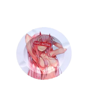 ASH006 Tin Ashtray 5.5″x5.5″ Anime Waifu Material