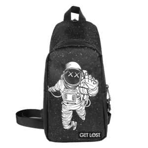 CB-SL-006 Get Lost Saffiano Leather Smell-Proof Premium Convertible Bag (Get Lost Astronaut)