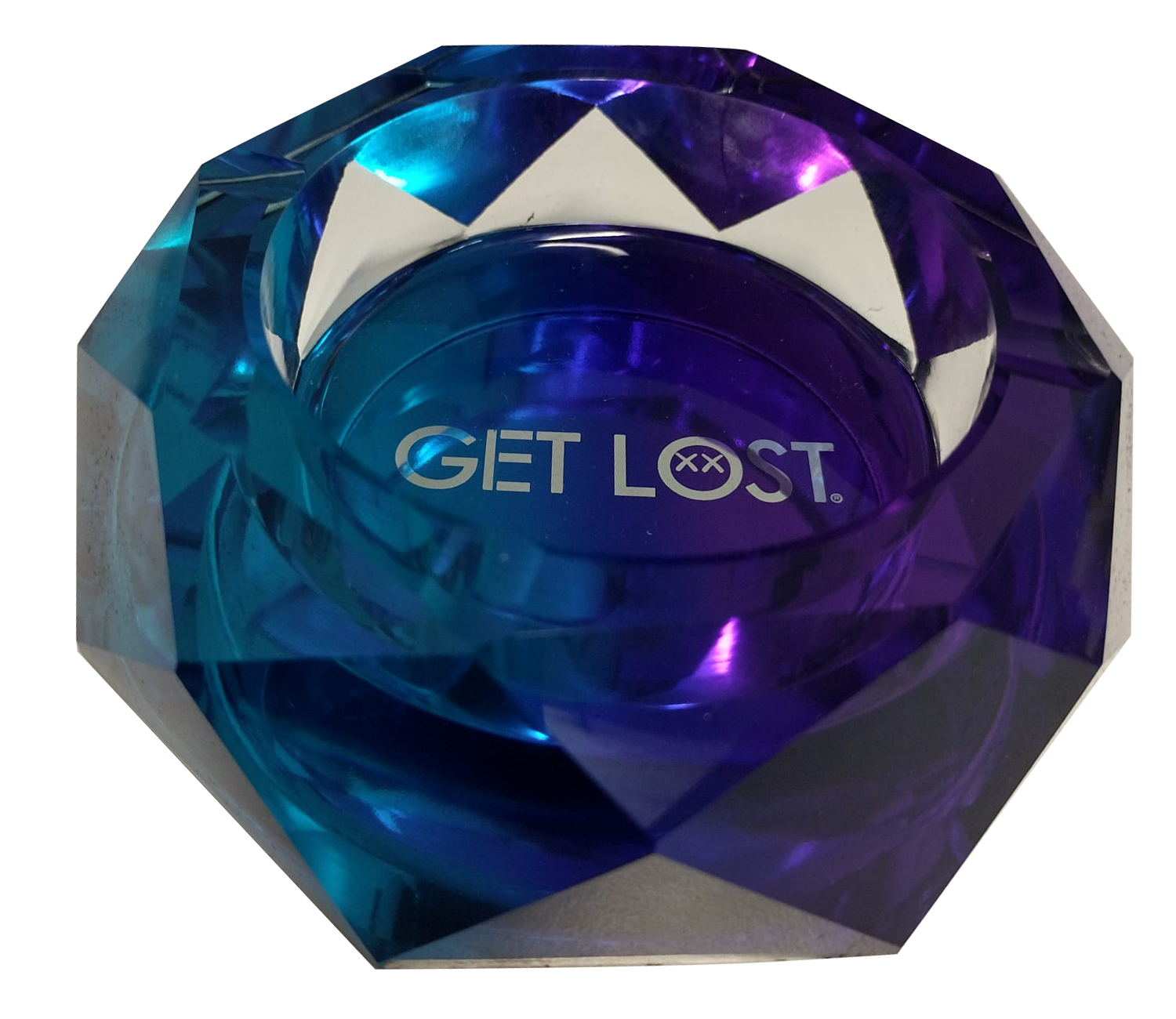 DA-BP-002 Get Lost Premium Diamond Ashtray Gradient (Blue Purple)