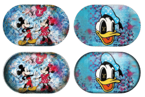 MTL003-3D Mini Tray With Lid – Mickey  & Donald Duck