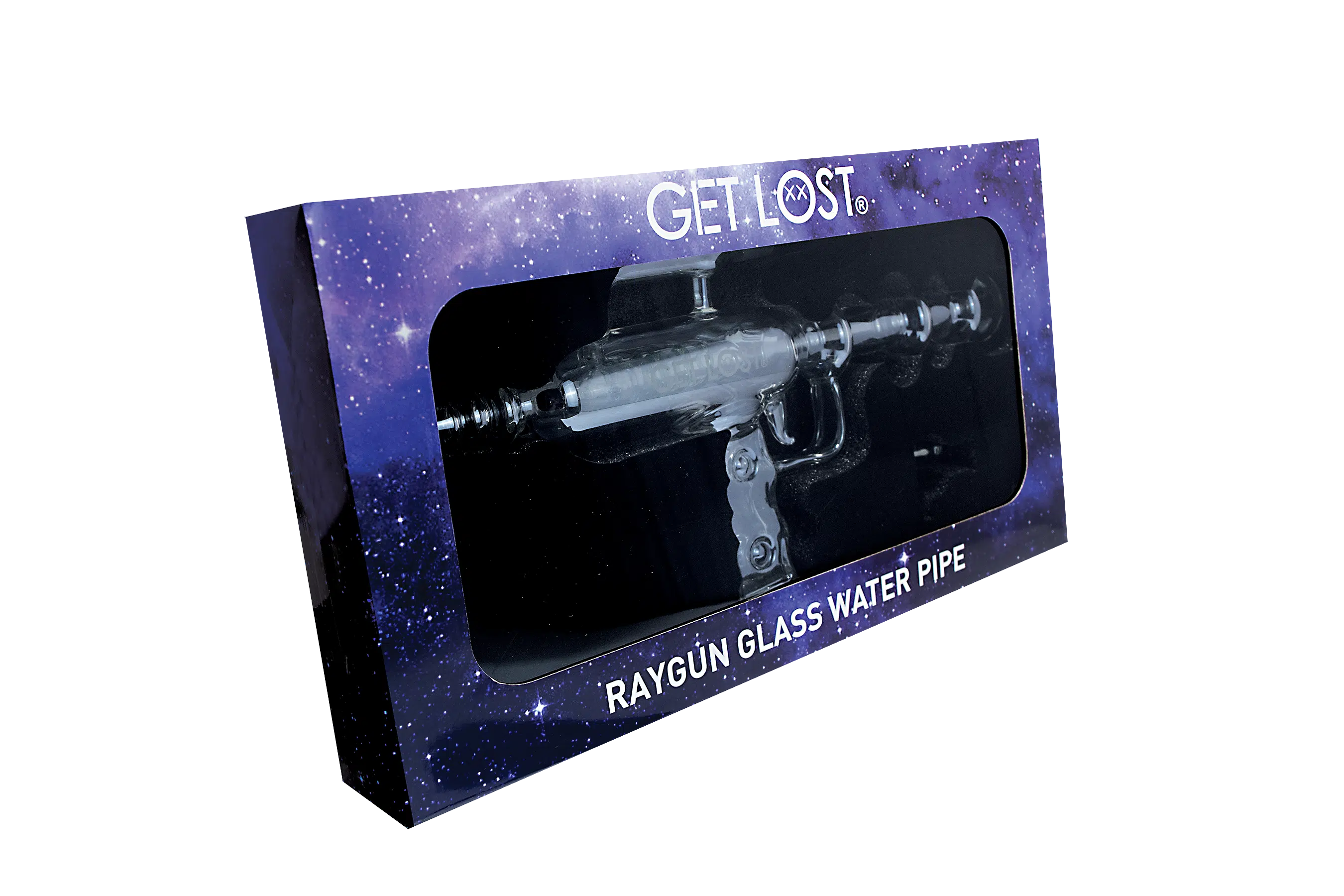 RGG-PLAT-004 - Get Lost RayGun Glass Water Pipe (Platinum) - Image 6