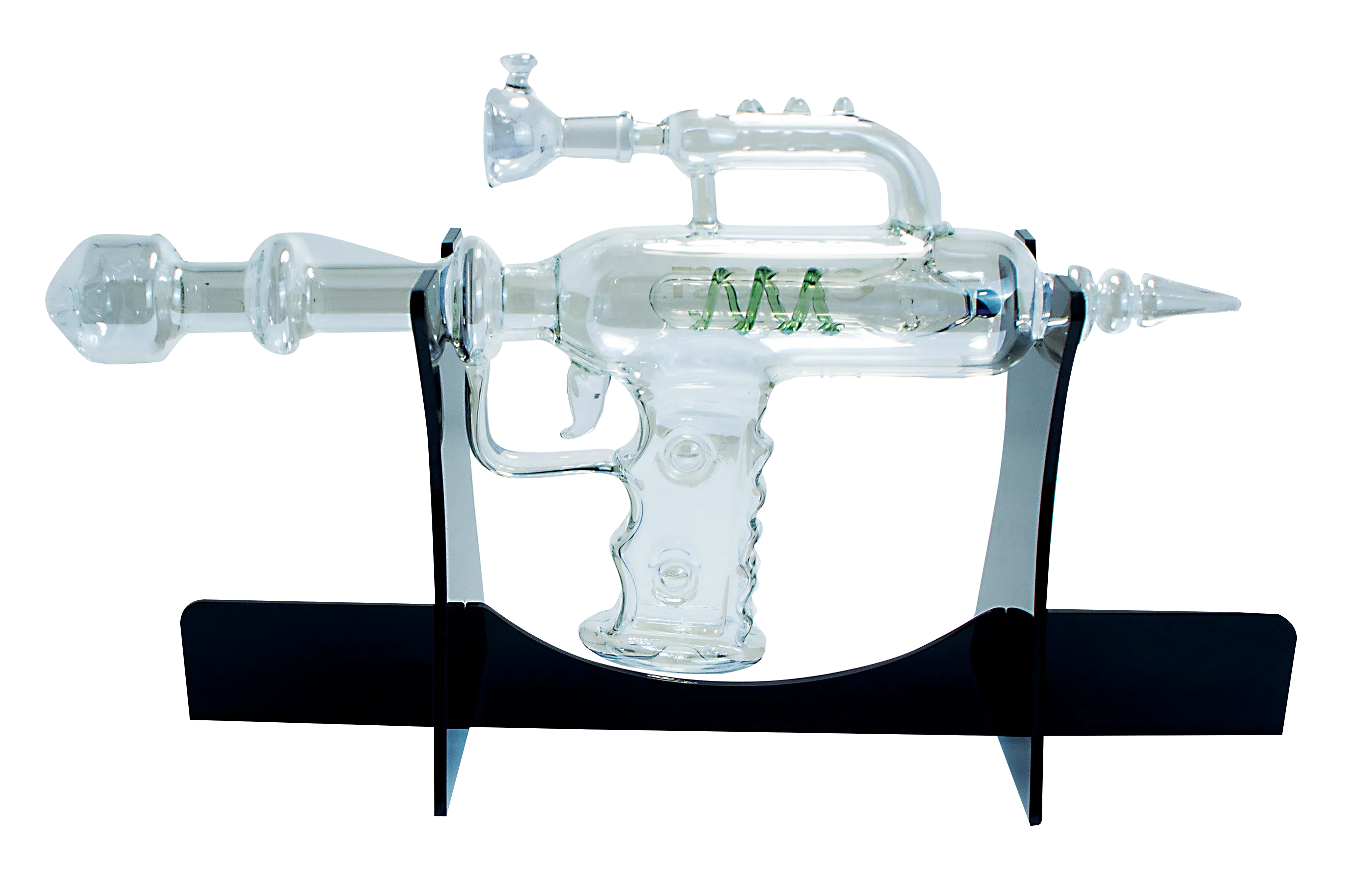 RGG-PLAT-004 - Get Lost RayGun Glass Water Pipe (Platinum) - Image 4