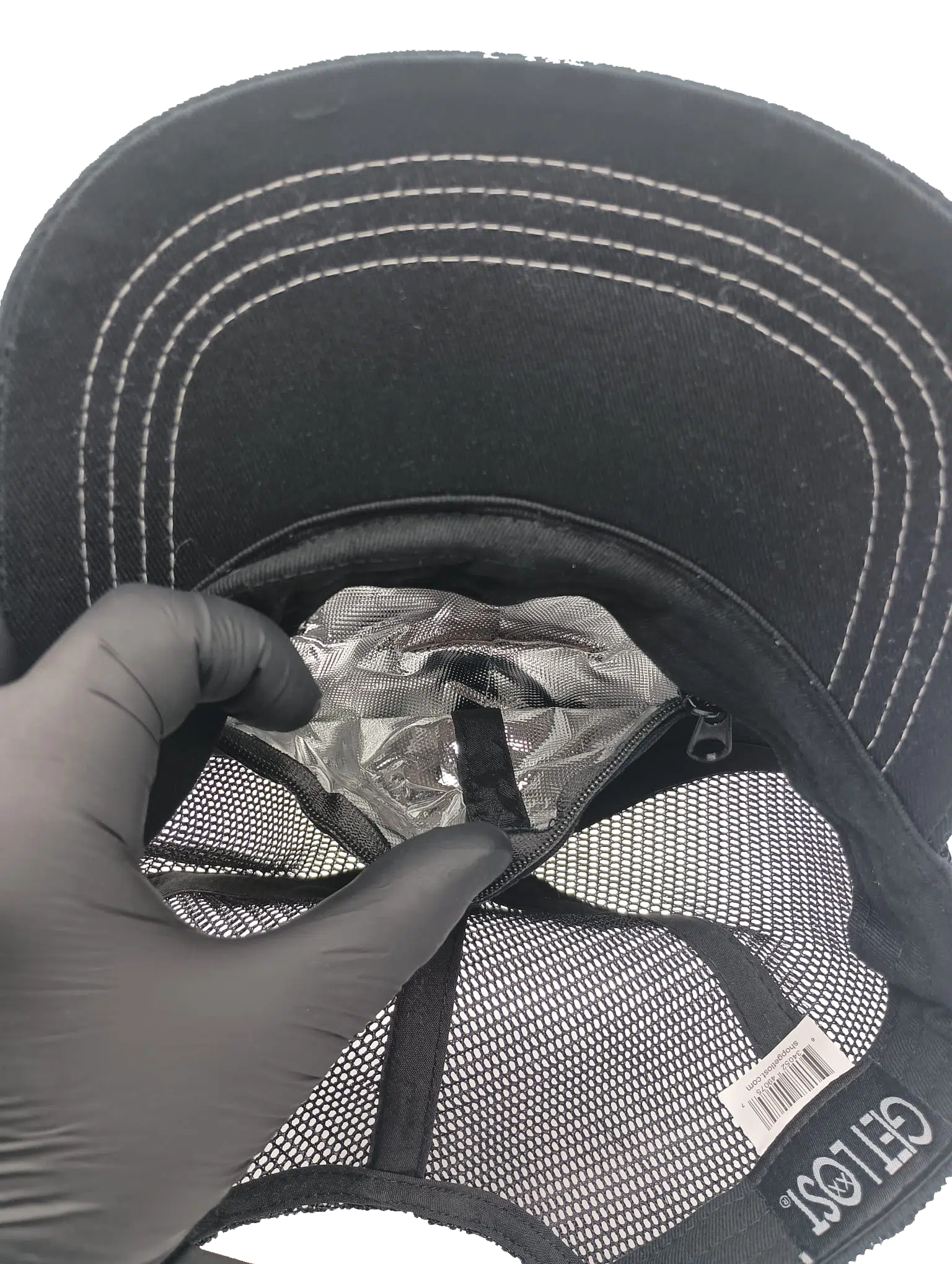 CSPP-008 Get Lost Secret Zipper Pocket Cap – Smell-Proof Stash Hat (Galactic Skull) - Image 2