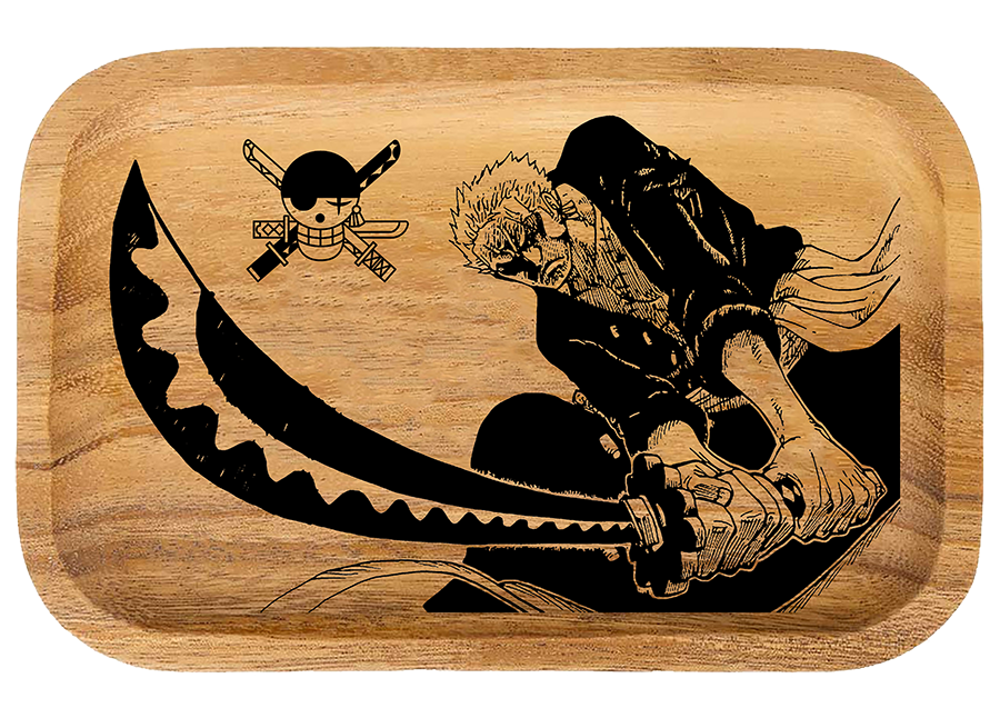 WT014_Wooden Tray – Rorona Zoro 11″x7″x1″