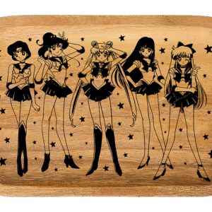WT016_Wooden Tray - Sailor Moon Girls 11"x7"x1"