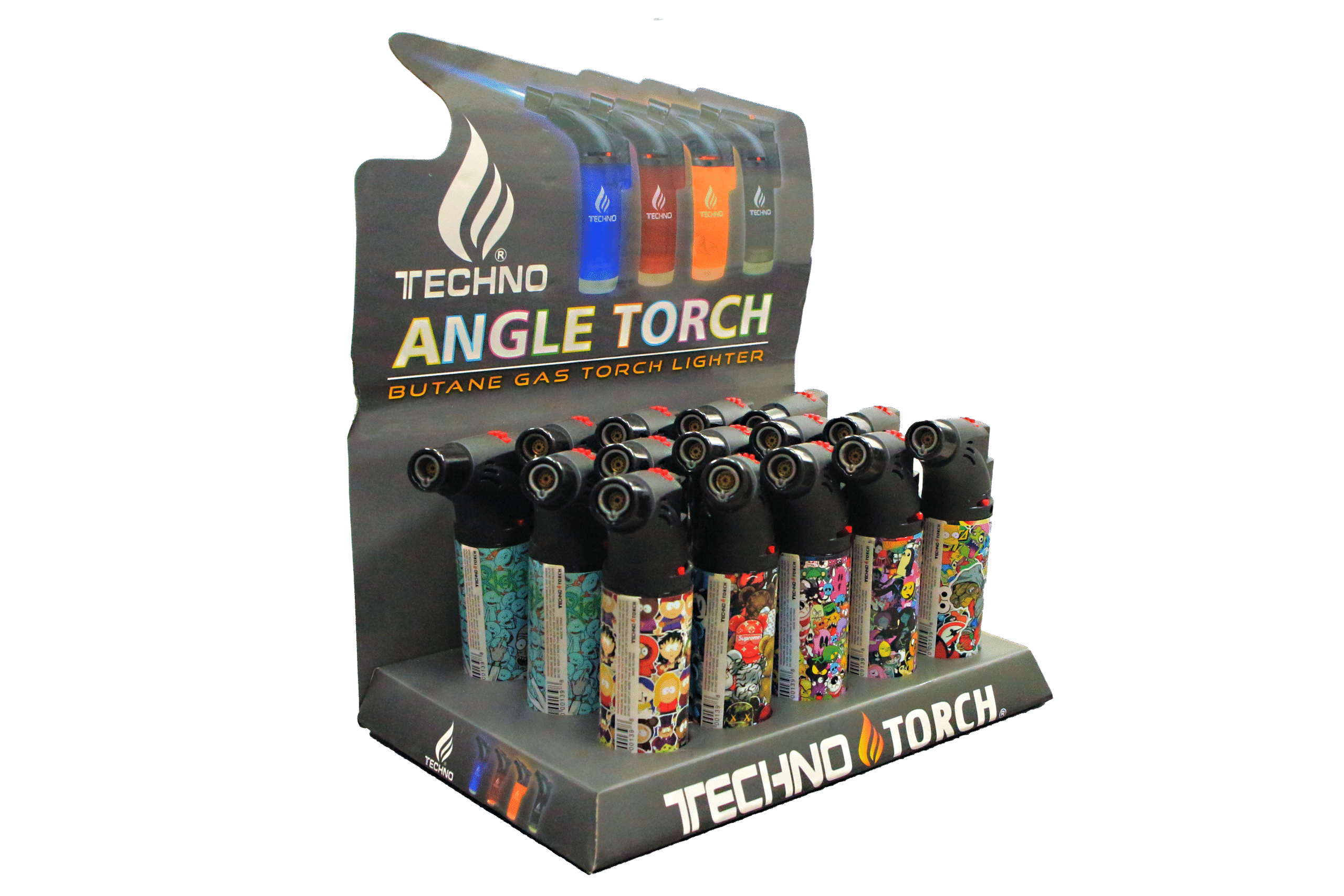00139-49R Angle Regular Torch Lighters - (15 Count) Assorted Cartoons - Image 3