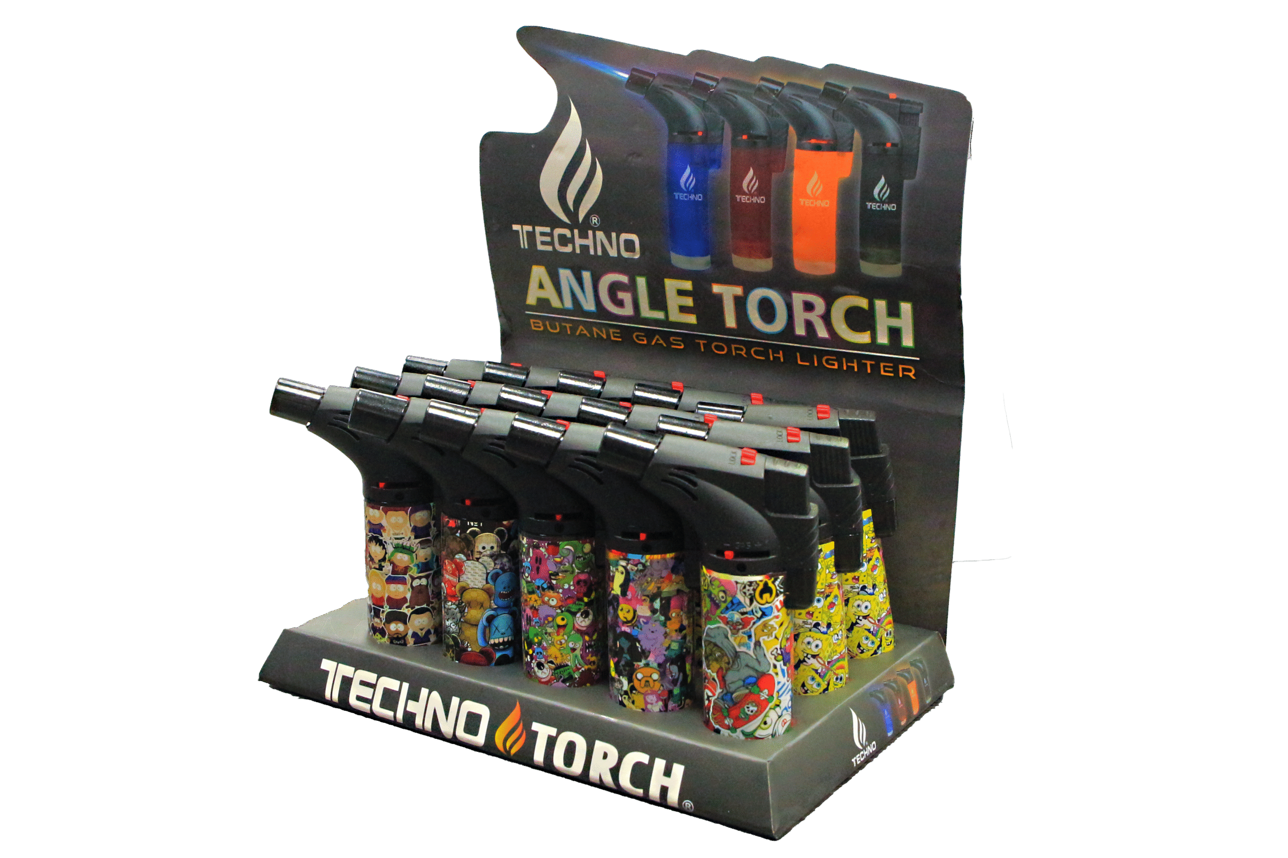 00139-49R Angle Regular Torch Lighters - (15 Count) Assorted Cartoons - Image 2