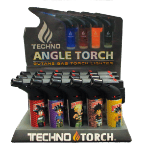 00139-BAGK1 Angle Regular Torch Lighters - (15 Count) Backwoods Dragon Ballz Goku