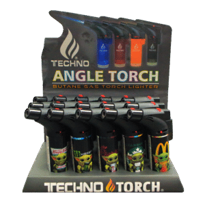 00139-BY1 Angle Regular Torch Lighters - (15 Count) Grogu Baby Yoda