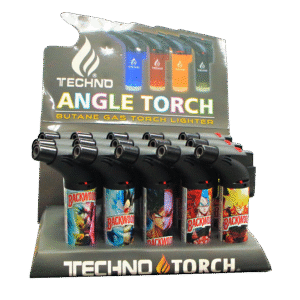 00139-GKBW Angle Regular Torch Lighters - (15 Count) BackWoods Anime Dragon Ballz