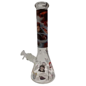 14WP002- 14-Inch Borosilicate Glass Beaker Water Pipe (Anime Demon Slayer Tanjiro)