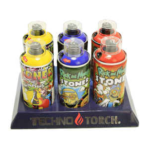 19017S-STO2 Stoner  Rick and Morty Spray Can Torch Lighter - (6 Count)