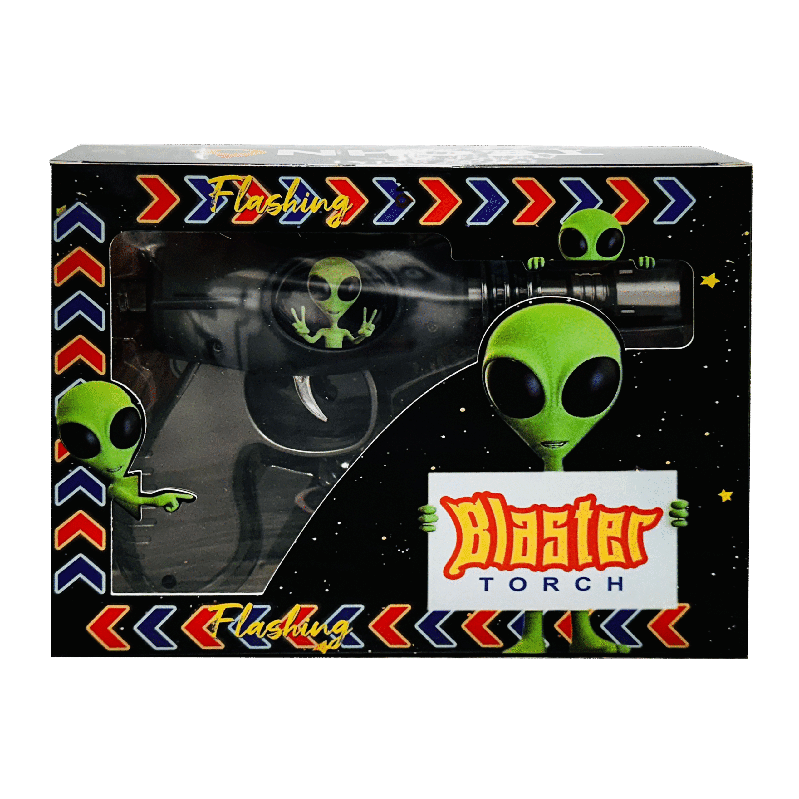 19029-FL3 Alien Blaster Torch Lighter With Fluorescent Light (Peace) (1Pc)