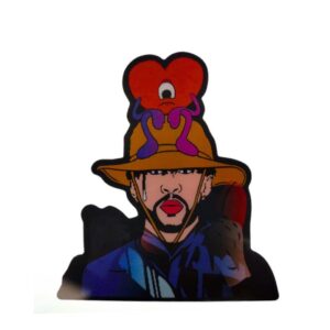 3D3DK054 Bad Bunny Hat Sticker