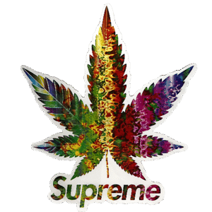 3D3DK057 Supreme Weed Sticker