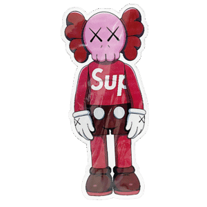 3D3DK058 Kaws Red Companion Sticker