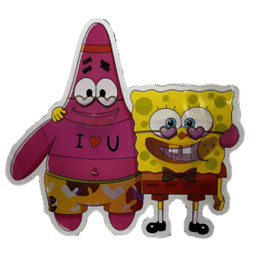 3D3DK064 Sponge Bob and Patrick Cake Sticker