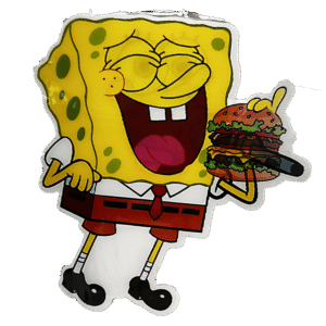 3D3DK065 Sponge Bob Burger Sticker