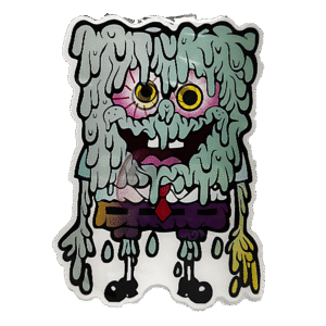 3D3DK066 Sponge Bob Psychedelic Sticker