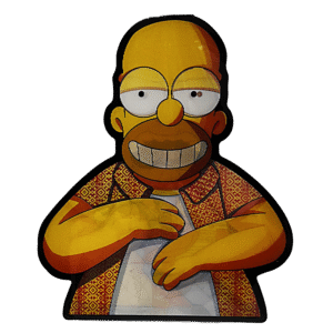 3D3DK072 Homer Simpson Smiles Sticker