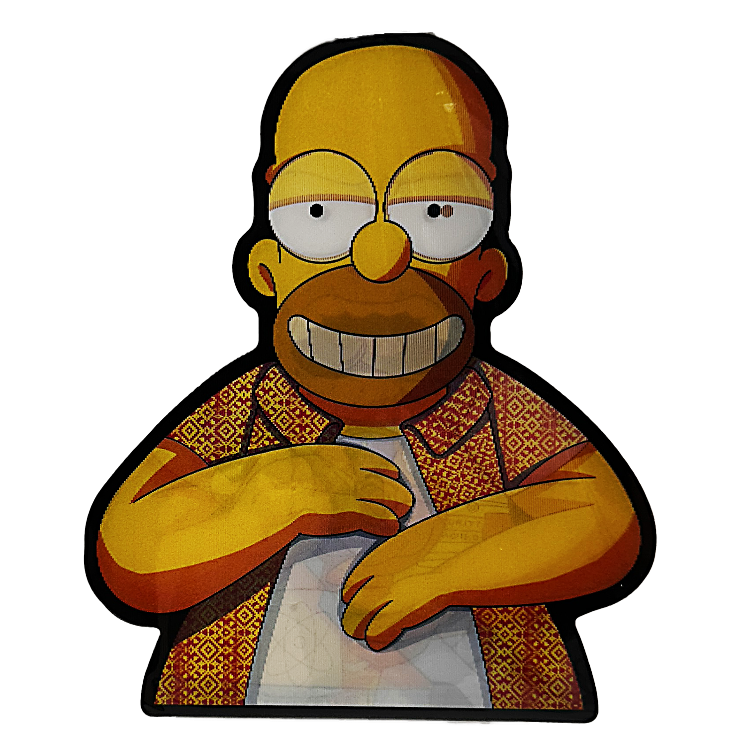 3D3DK072 Homer Simpson Smiles Sticker