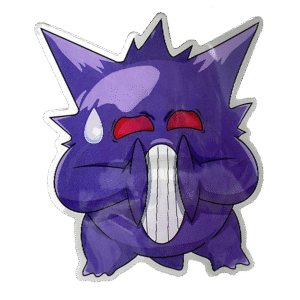 3D3DK102 Pokemon Gengar Sticker