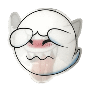 3D3DK103 Mario Bros Boo Ghost Sticker