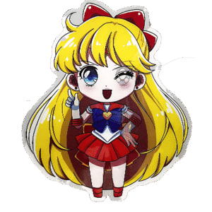 3D3DK116 Anime Sailor Venus Sticker