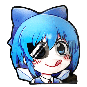3D3DK122 Anime Cirno Sticker