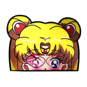 3D3DK123 Anime Sailor Moon Peaking Out Sticker