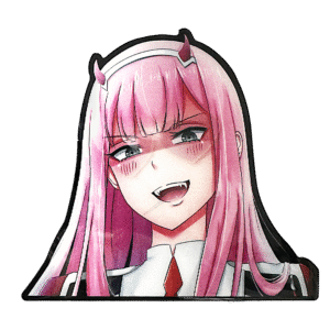 3D3DK124 Anime Zero Two Smiles Sticker