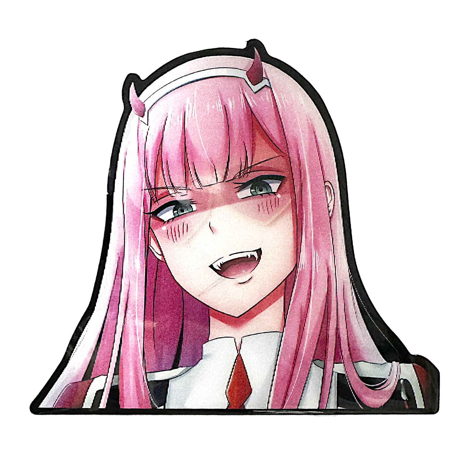 3D3DK124 Anime Zero Two Smiles Sticker
