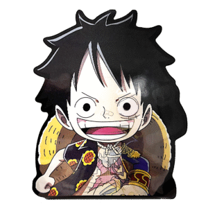 3D3DK141 Anime Monkey D Luffy Mad Sticker