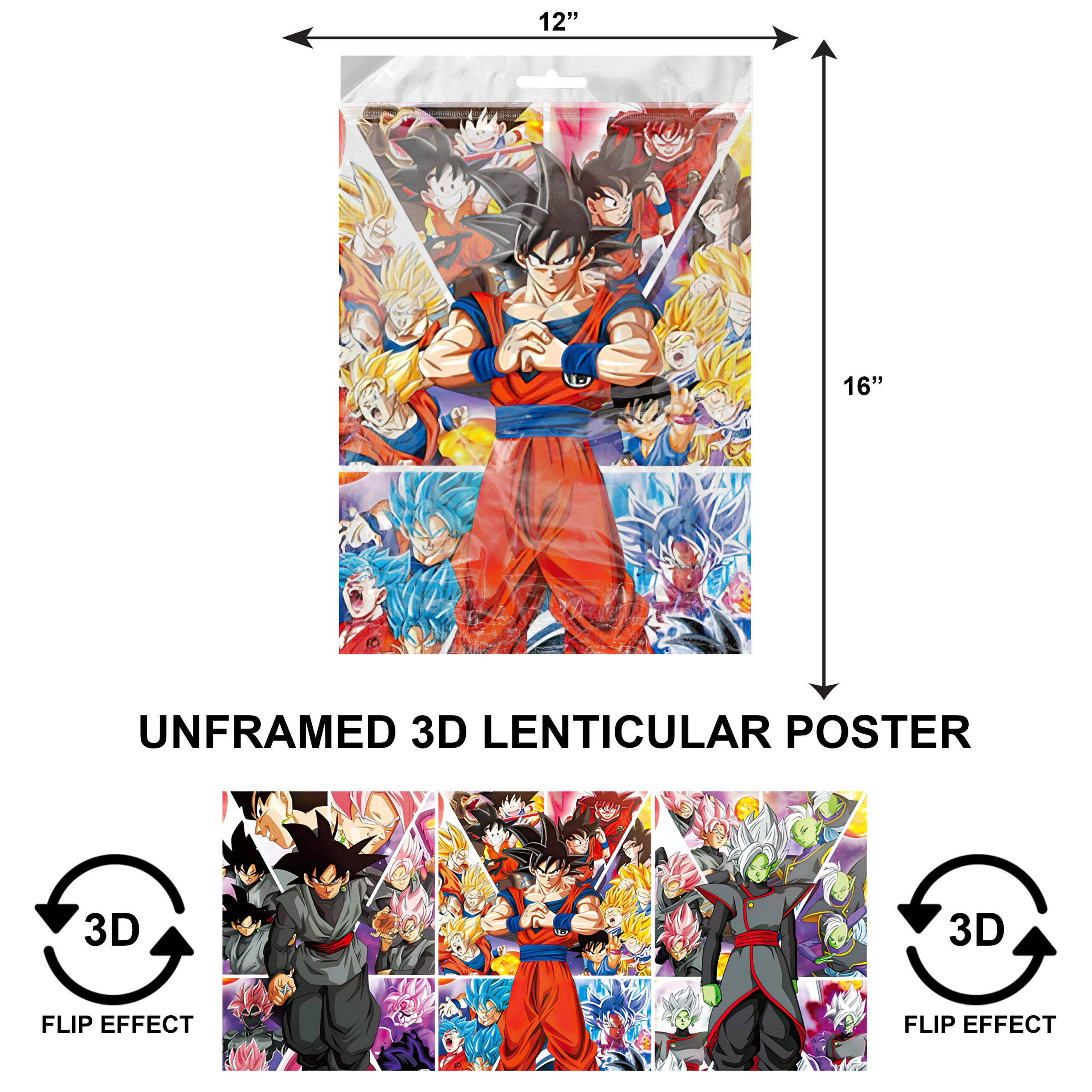 3DPNF-097 Anime – Dragon Ballz Goku The Destroyer UnFramed Poster
