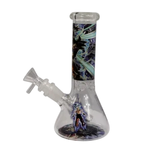 8IB002 - 8-Inch Borosilicate Glass Beaker Water Pipe (Anime Dragon Ball Z Goku)