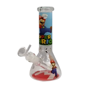 8IB005 - 8-Inch Borosilicate Glass Beaker Water Pipe (Super Mario)