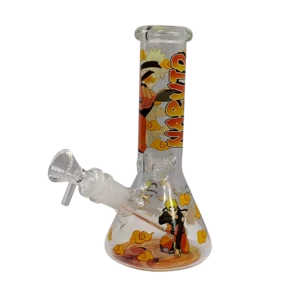 8IB006 - 8-Inch Borosilicate Glass Beaker Water Pipe (Anime Naruto)